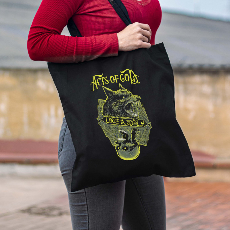 Acts of God "Like a Wolf - Yellow" Tote Bag