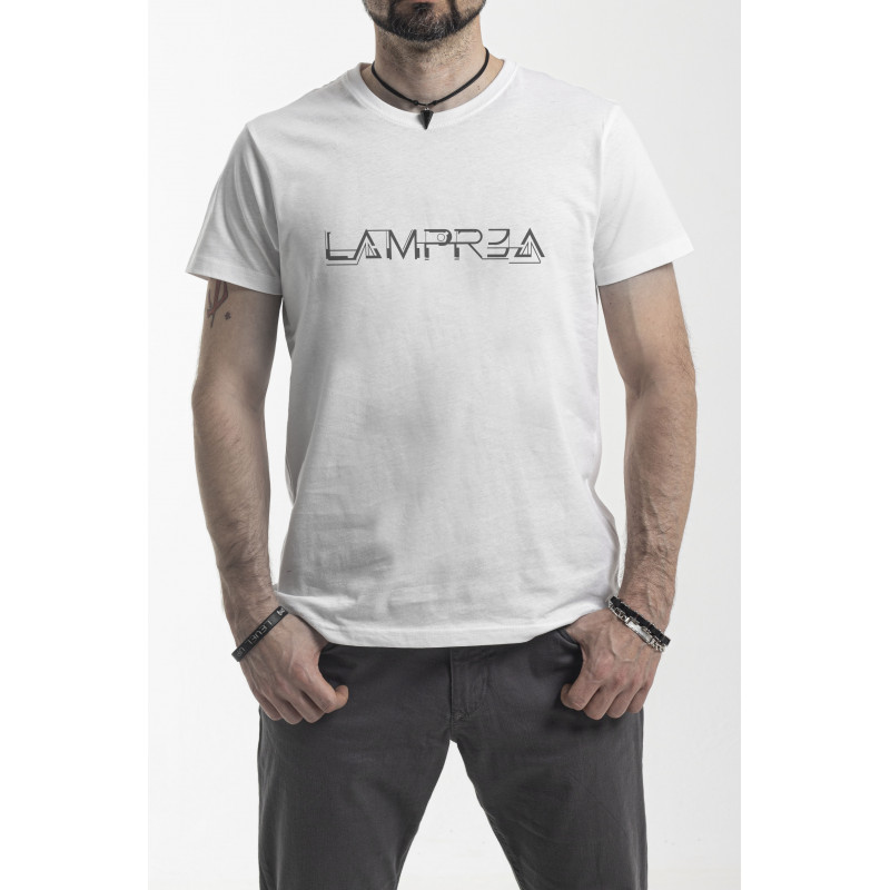 LAMPR3A "Full logo" Camiseta blanca