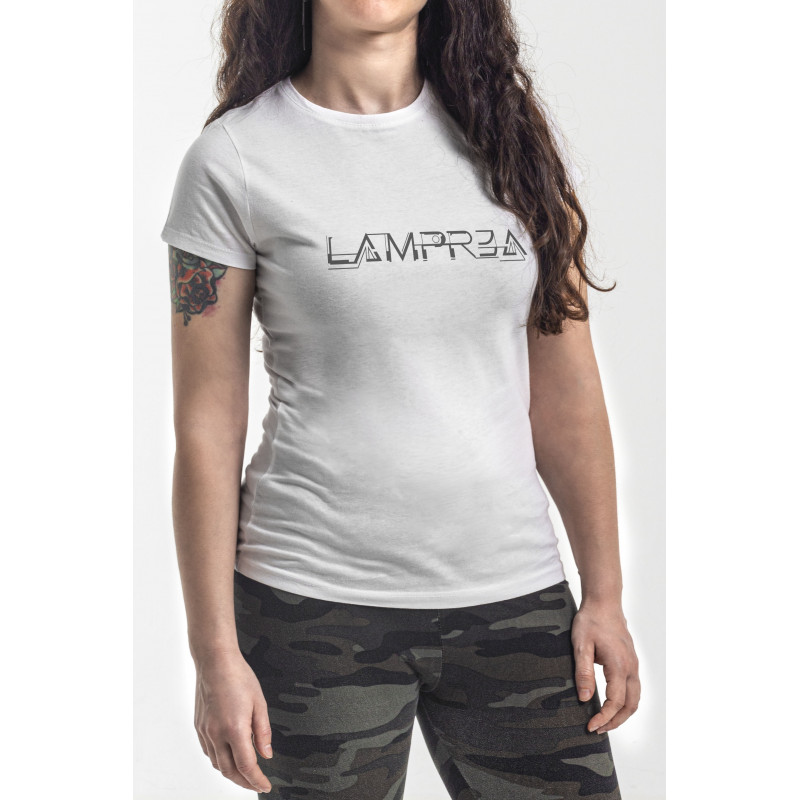 LAMPR3A "Full logo" Camiseta blanca Chica