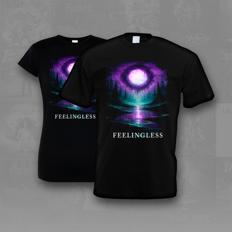 Feelingless "Two Worlds Colliding Purple" T-Shirt (Men or Girlie) (Preorder)