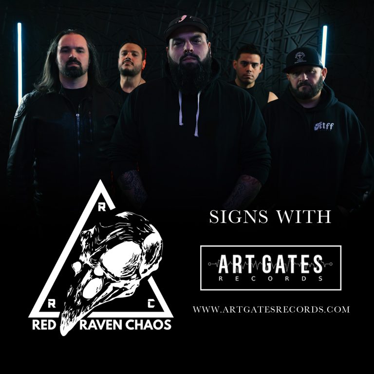 GROOVE METAL FORCE RED RAVEN CHAOS SIGN WITH ART GATES RECORDS